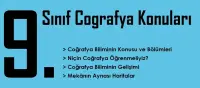 9. Sınıf Coğrafya Konuları ve Müfredatı (2025-2026)