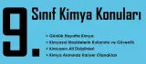 9. Sınıf Kimya Konuları ve Müfredatı (2025-2026)