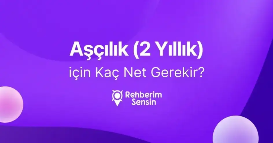 Aşçılık (2 Yıllık) için Kaç Net Gerekir?