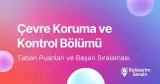 Çevre Koruma ve Kontrol Taban Puanları ve Başarı Sıralaması (2026)