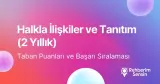 Halkla İlişkiler ve Tanıtım Taban Puanları ve Başarı Sıralaması (2 Yıllık) (2026)