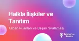 Halkla İlişkiler ve Tanıtım Taban Puanları ve Başarı Sıralaması (2026)
