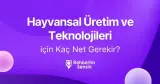 Hayvansal Üretim ve Teknolojileri için Kaç Net Gerekir?
