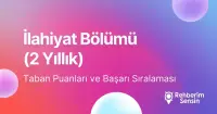 İlahiyat Bölümü Taban Puanları ve Başarı Sıralaması (2 Yıllık) (2026)