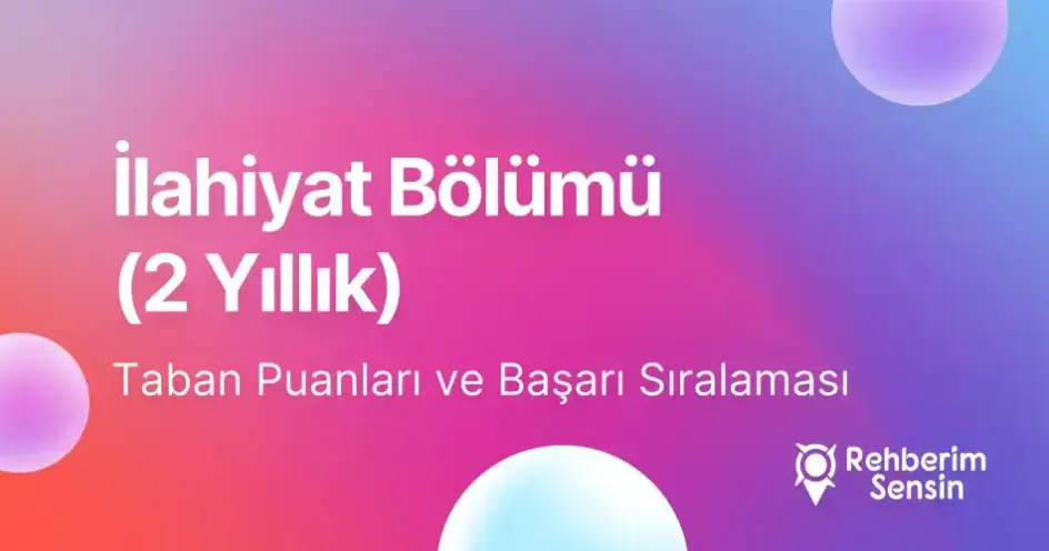 İlahiyat Bölümü Taban Puanları ve Başarı Sıralaması (2 Yıllık) (2026)