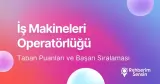 İş Makineleri Operatörlüğü Taban Puanları ve Başarı Sıralaması (2026)