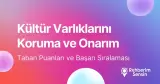 Kültür Varlıklarını Koruma ve Onarım Taban Puanları ve Başarı Sıralaması (2026)