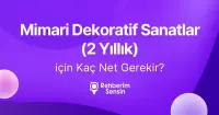 Mimari Dekoratif Sanatlar (2 Yıllık) için Kaç Net Gerekir?