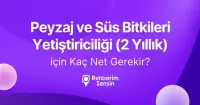 Peyzaj ve Süs Bitkileri Yetiştiriciliği (2 Yıllık) için Kaç Net Gerekir?