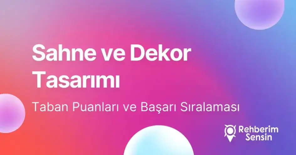 Sahne ve Dekor Tasarımı Taban Puanları ve Başarı Sıralaması (2026)