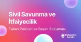 Sivil Savunma ve İtfaiyecilik Taban Puanları ve Başarı Sıralaması (2026)