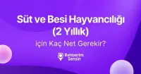 Süt ve Besi Hayvancılığı (2 Yıllık) için Kaç Net Gerekir?