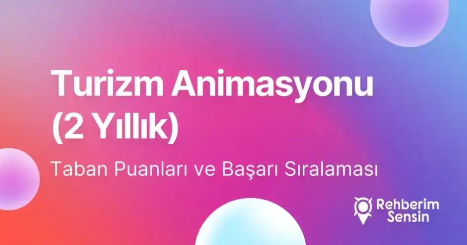 Turizm Animasyonu Taban Puanları ve Başarı Sıralaması (2 Yıllık) (2026)