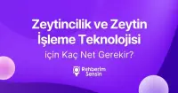 Zeytincilik ve Zeytin İşleme Teknolojisi (2 Yıllık) İçin Kaç Net Gerekir?